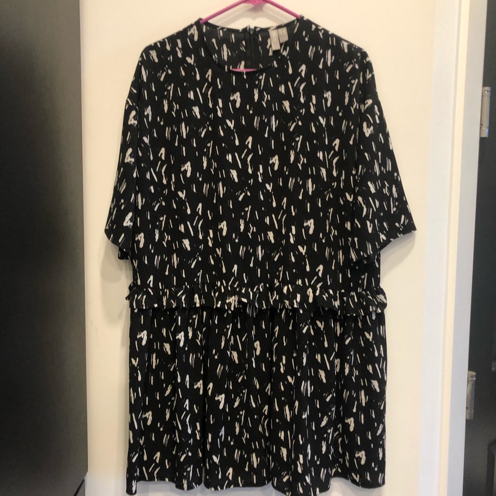 ASOS mini smock dress with frill waist Size US 8 - Picture 5 of 10